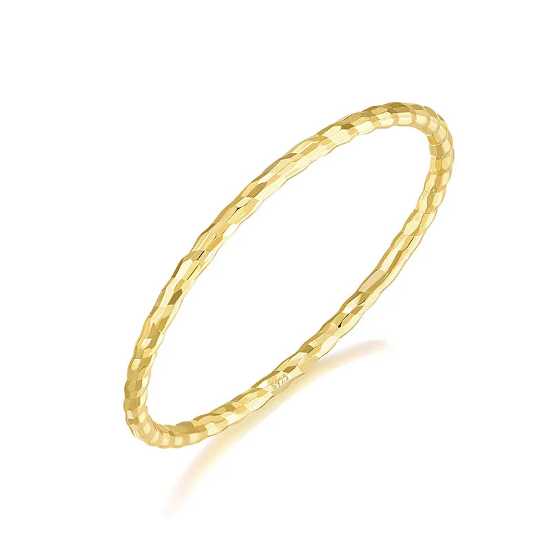 Shine On Vibrant Form 14K Gold Plated Stackable Thumb Ring