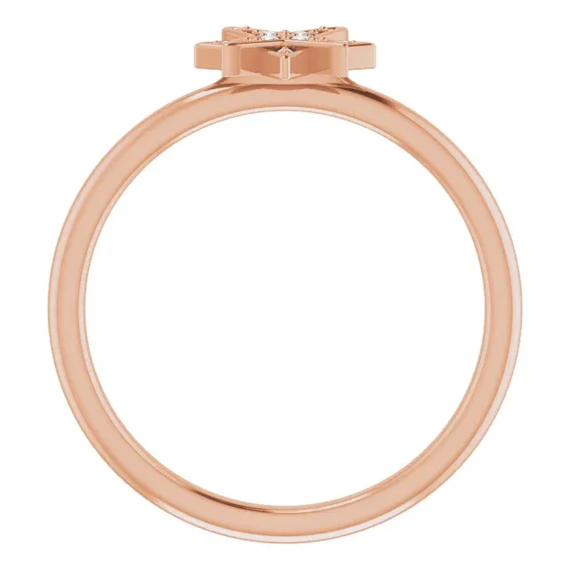 Bold Touch Classic Choice 14K Rose .04 CTW Diamond Star Ring