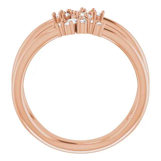 Value Craft 14K Rose 1/3 CTW Diamond Negative Space Ring