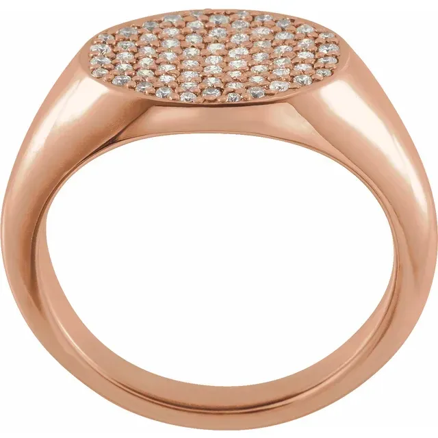 Budget Object 14K Rose 1/3 CTW Diamond Pav Ring