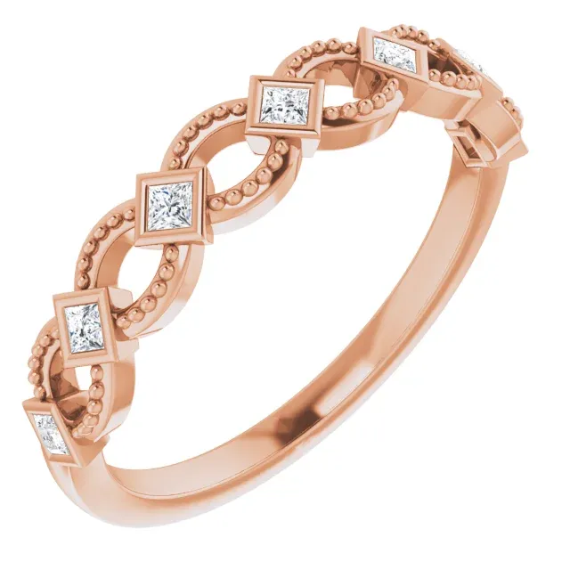 Essential Gift 14K Rose 1/6 CTW Diamond Stackable Ring