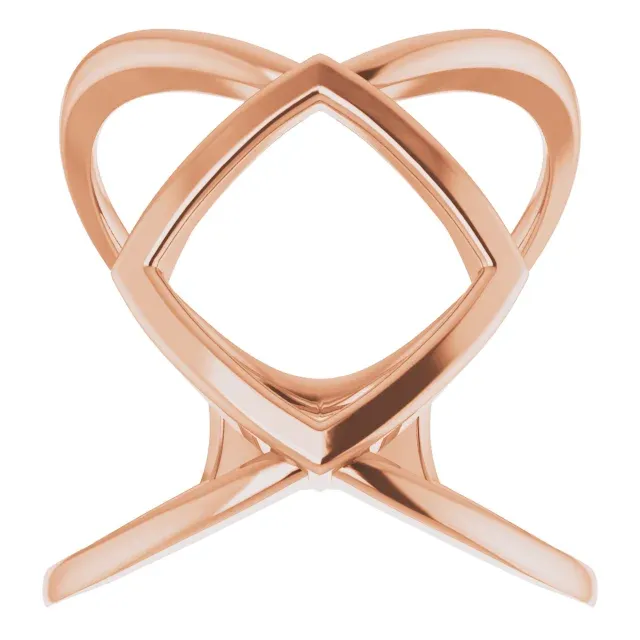 14K Rose Freeform Ring Custom Art