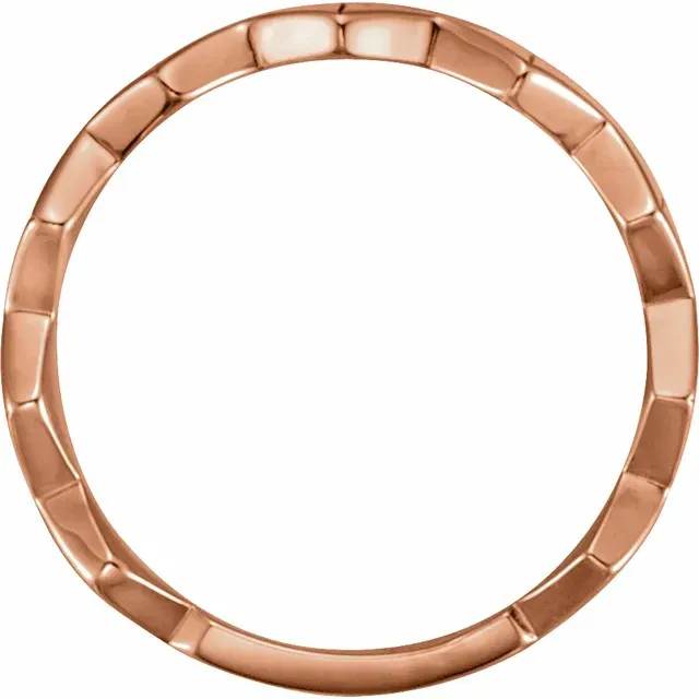 14K Rose Geometric Ring Romantic Jewelry Strong Look