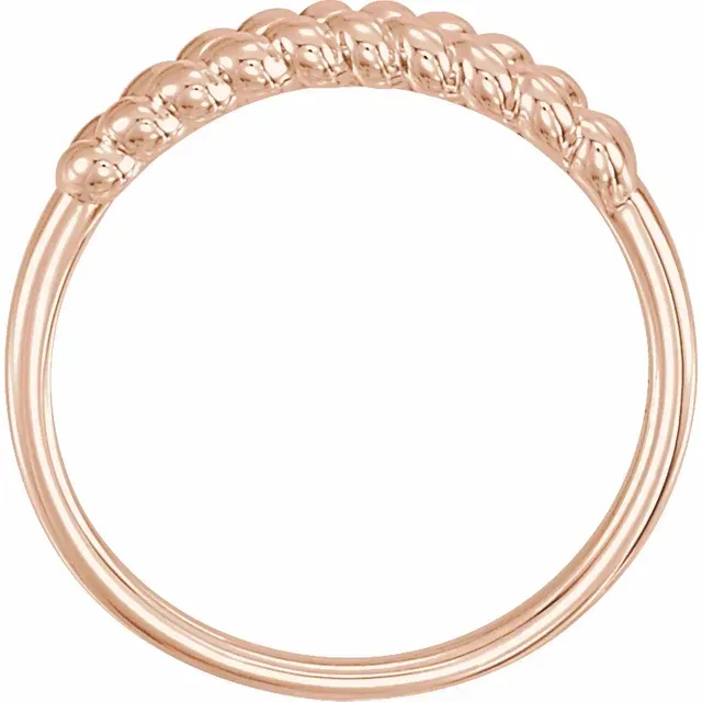 14K Rose Rope Ring Classic Mark Wonderful Design