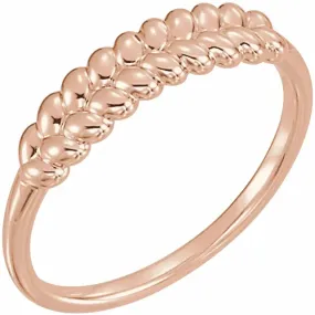 14K Rose Rope Ring Pure Balance