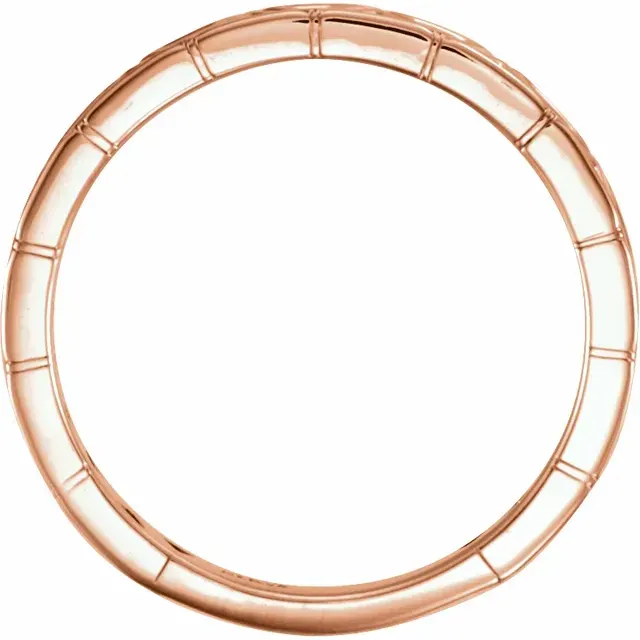 14K Rose Stackable Geometric Ring Delicate Statement