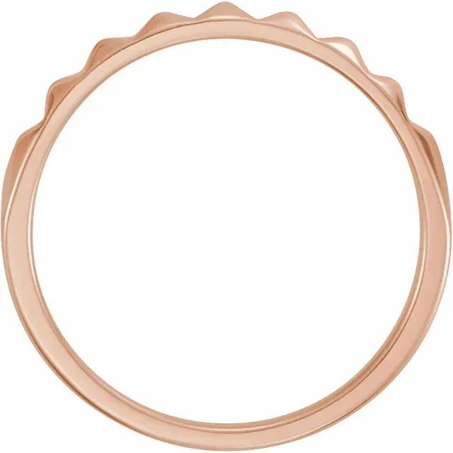 Personal Statement Value Design 14K Rose Stackable Pyramid Ring