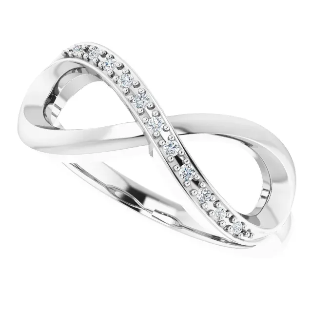 14K White .05 CTW Diamond Infinity-Inspired Ring Chic piece