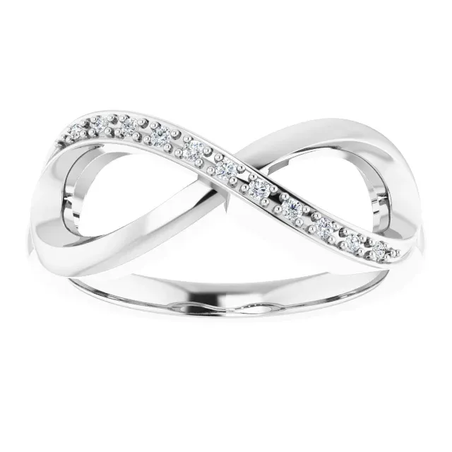 Secure Ornament 14K White .05 CTW Diamond Infinity-Inspired Ring