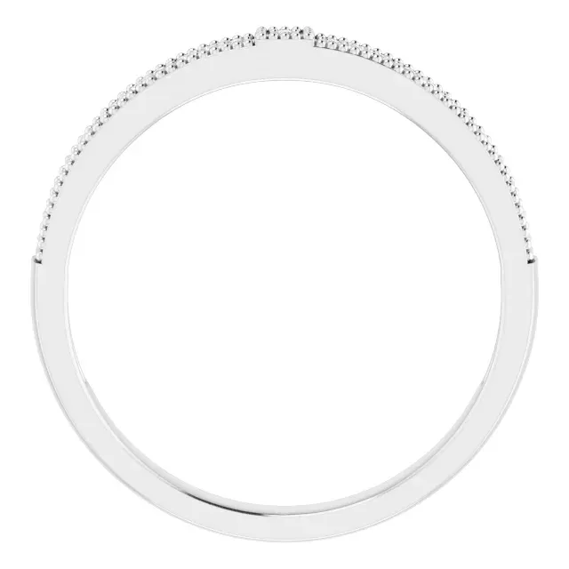 Graceful Gift High-End Jewelry 14K White .07 CTW Diamond Stackable Ring