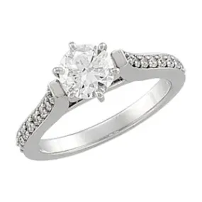 Sparkling Gift 14K White 1 1/3 CTW Diamond Engagement Ring