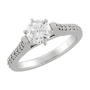 Sparkling Gift 14K White 1 1/3 CTW Diamond Engagement Ring