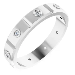 Personal Statement Cool Spark 14K White 1/10 CTW Mens Diamond Ring Size 7