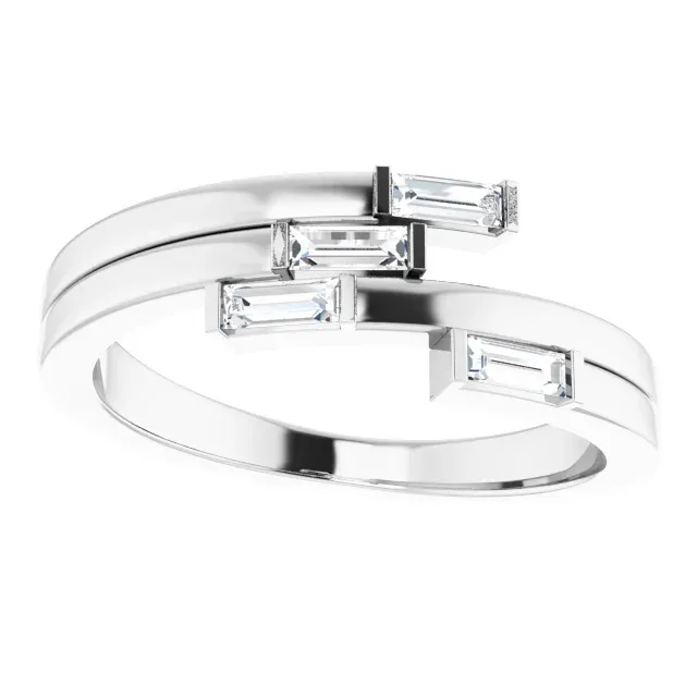 Fashion Focus Affordable Embellishment 14K White 1/4 CTW Diamond Geometric Ring