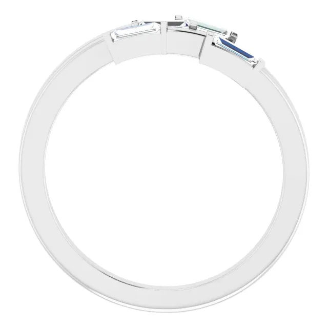 Casual Look 14K White 1/4 CTW Diamond Geometric Ring