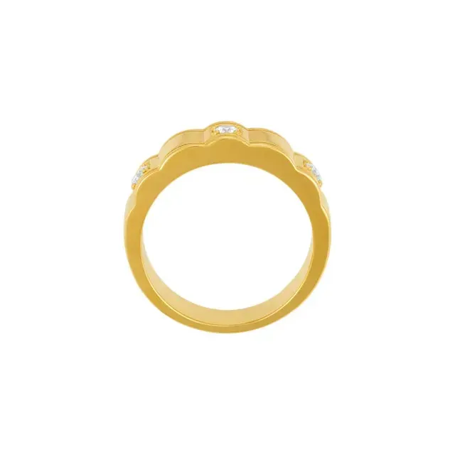 Unique Object Timeless Article 14K White 1/4 CTW Diamond Men's Three-Stone Ring