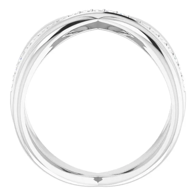 Fantastic Symbol Stylish Product 14K White 1/6 CTW Diamond Criss Cross Diamond Ring