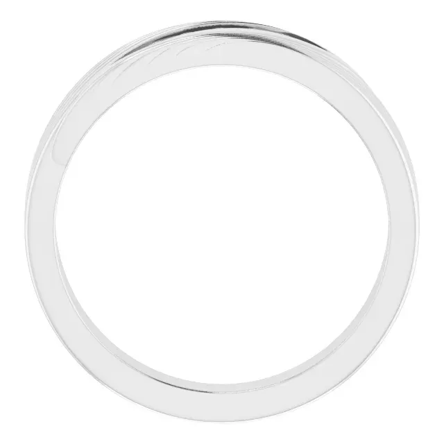 Trendy Edge Stylish Mark 14K White 1/6 CTW Diamond Men's Ring