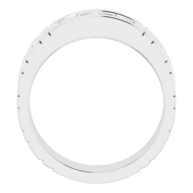 14K White 5/8 CTW Diamond Men's Ring Ceremonial Purpose