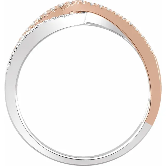 Bold Touch Durable item 14K White & Rose 1/4 CTW Diamond Ring