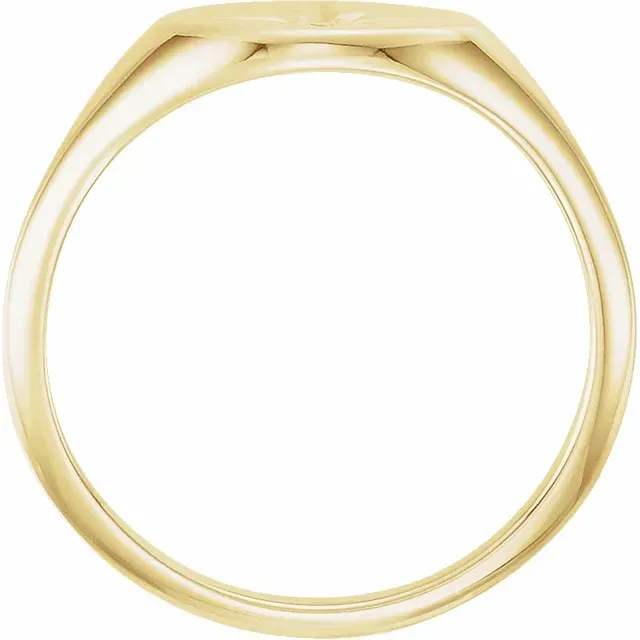 Lightweight Gift Perfect Choice 14K Yellow .02 CT Diamond 10x8 mm Oval Starburst Signet Ring