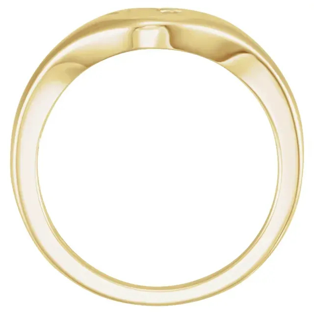 14K Yellow 10.5mm Dove Ring Economical Jewelry Classic Simplicity