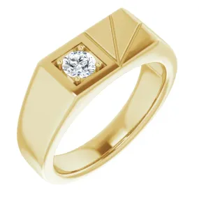 14K Yellow 1/3 CT Diamond Men's Ring Fantastic Adornment Customer Favorite