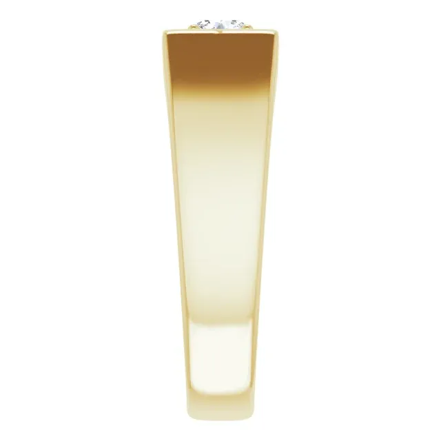 status symbol Synthetic Make 14K Yellow 1/3 CT Diamond Men's Ring