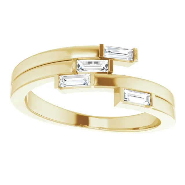 Casual Chic 14K Yellow 1/4 CTW Diamond Geometric Ring