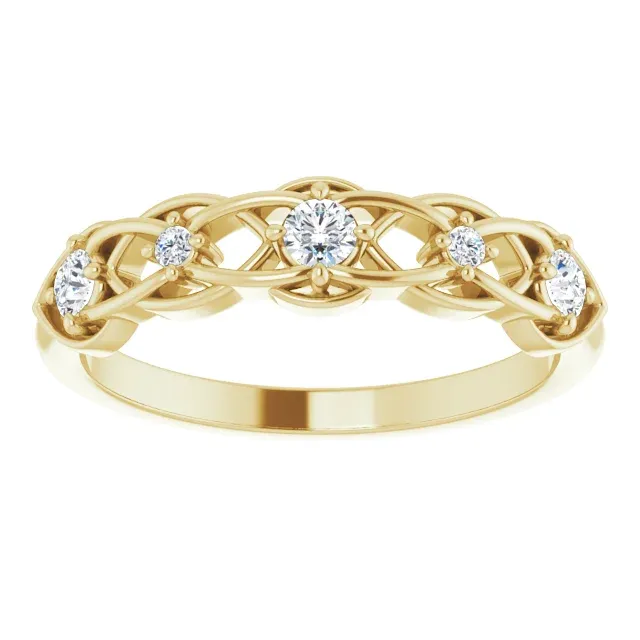 Artisan Embellishment 14K Yellow 1/5 CTW Diamond Stackable Ring