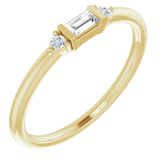 Casual Chic Secure Appearance 14K Yellow 1/8 CTW Diamond Stackable Ring