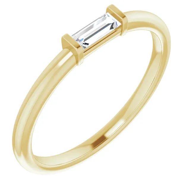 Creative Work 14K Yellow 1/8 CTW Diamond Stackable Ring