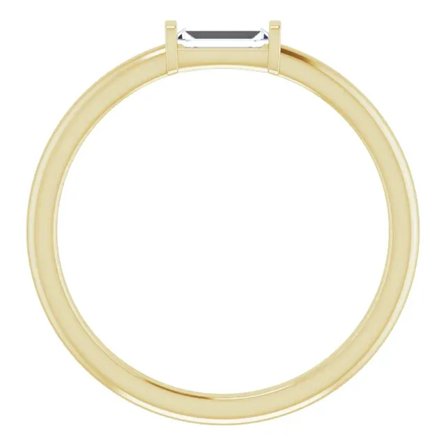 Polished Simplicity 14K Yellow 1/8 CTW Diamond Stackable Ring