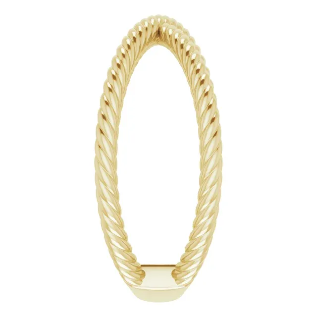 14K Yellow Criss Cross Rope Ring Intelligent Feature