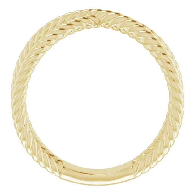 Fantastic Expression 14K Yellow Criss Cross Rope Ring