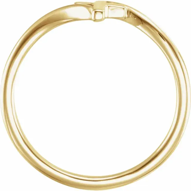14K Yellow Cross Bypass Ring Exclusive Article