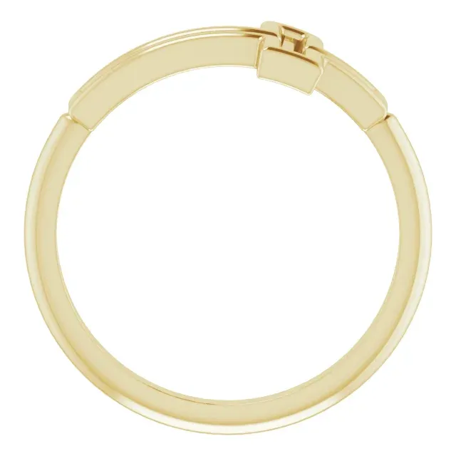 Signature Accessory Style Boost 14K Yellow Cross Ring