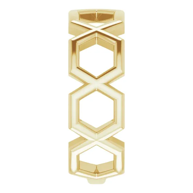 Elegant Glow 14K Yellow Geometric Ring