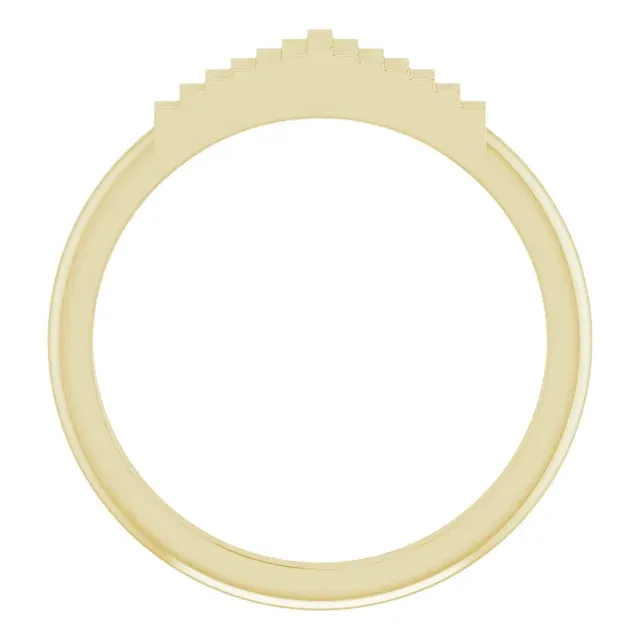 14K Yellow Geometric Stackable Ring Value Art Luxury Feel