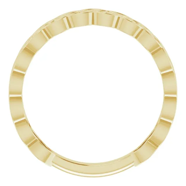 Carbon Neutral 14K Yellow Geometric Stackable Ring