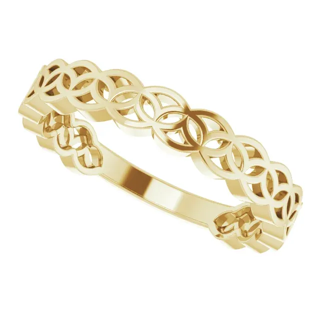 14K Yellow Geometric Stackable Ring Exclusive Expression Fantastic Product