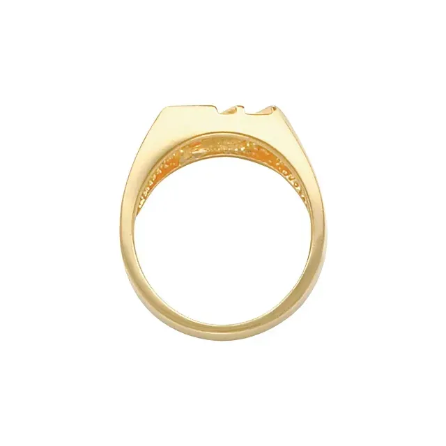 Special Care Romantic Statement 14K Yellow Onyx & 1/10 CTW Diamond Ring
