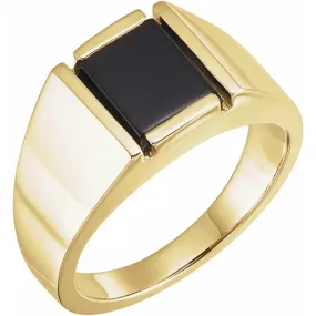 Timeless Motion 14K Yellow Onyx Bezel-Set Ring