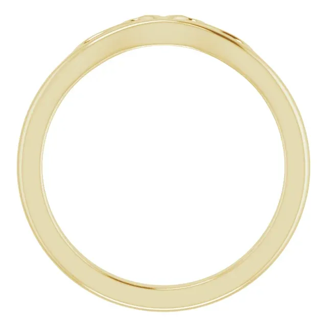 Minimal accessory Festival wear 14K Yellow Stackable Crown Ring