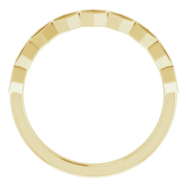 Glamorous Jewelry 14K Yellow Stackable Geometric Ring