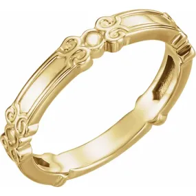 High-Quality Style Physical Store 14K Yellow Stackable Ring