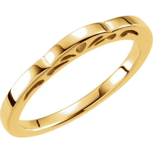 Work Friendly Style 14K Yellow Stackable Ring
