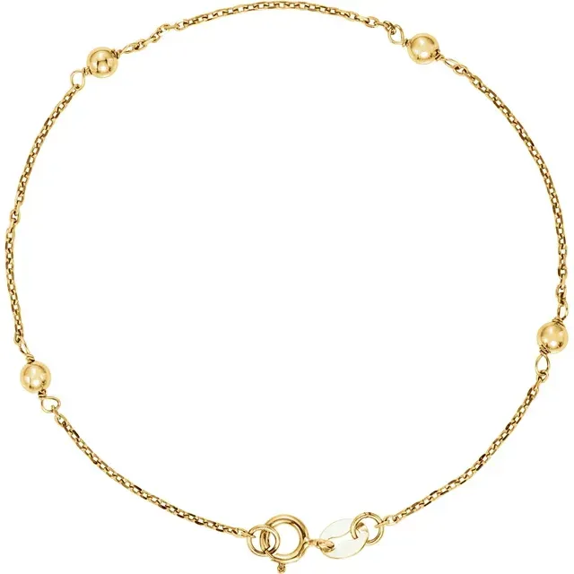 14K Yellow Youth Station 6" Bracelet Sunny Disposition