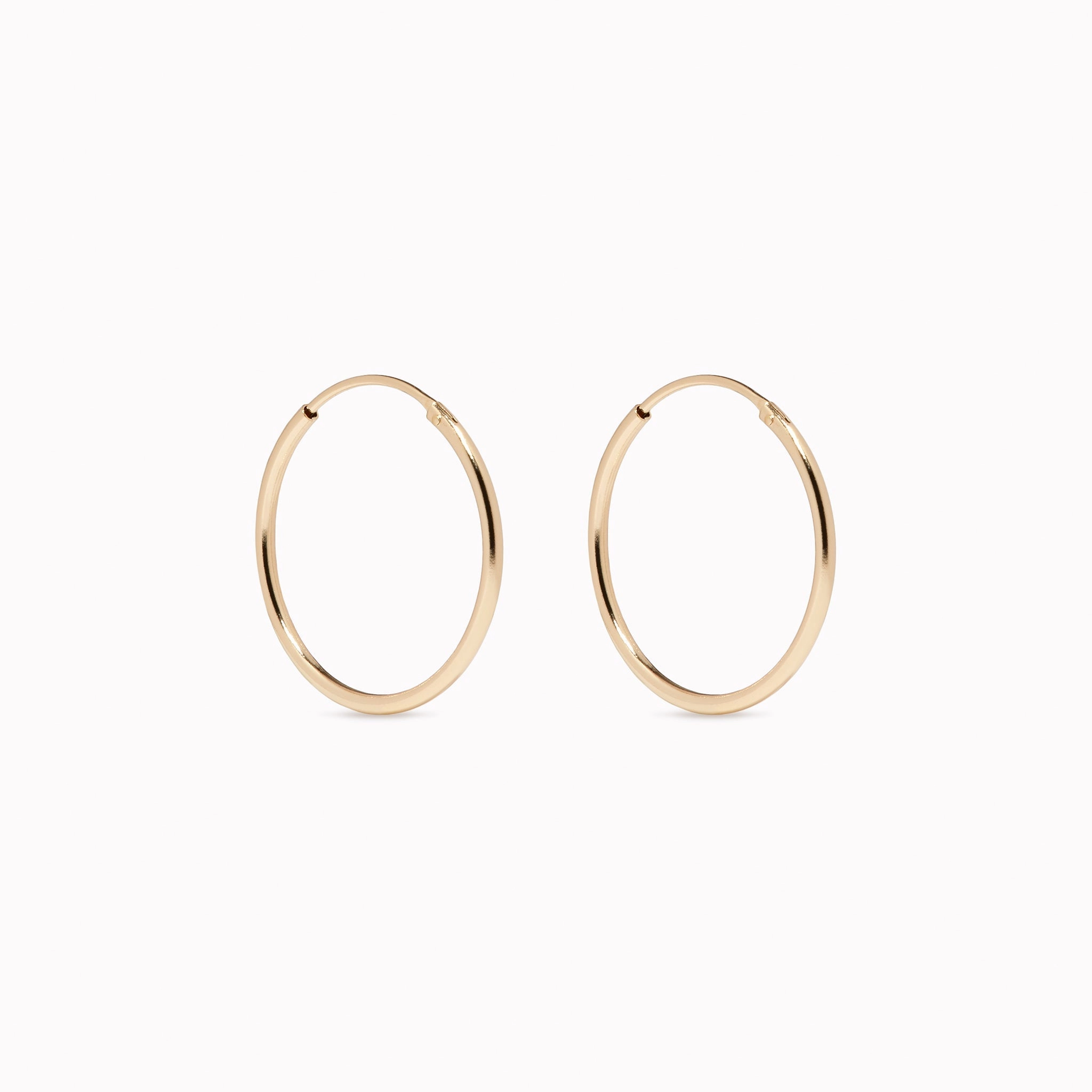 Artisan Style 14k Gold Hoops 18mm - Sonia