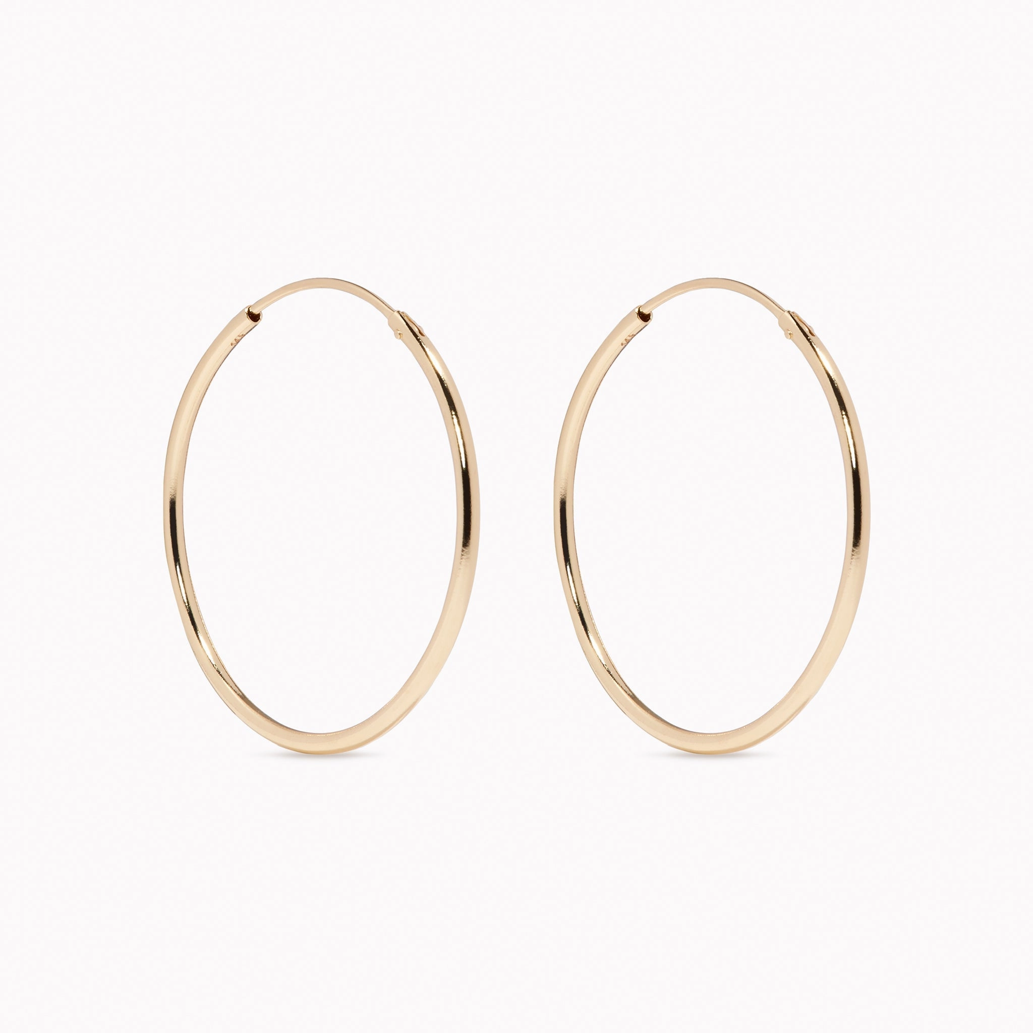 Romantic Layer 14k Gold Hoops 25mm - Sonia